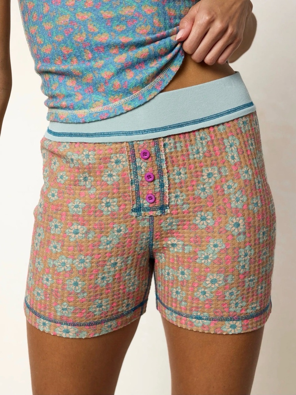 Natural Life  Mix N Match Waffle Boy Shorts M